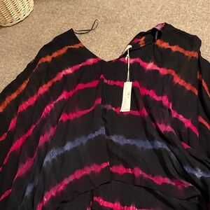 Lovestitch Red and Black Poncho